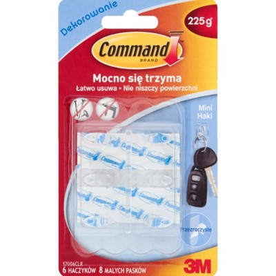 COMMAND 3M PRZEZROCZYSTE HACZYKI COMMAND 225G 6SZT 6292977258