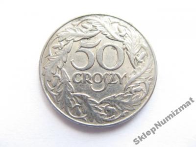 50 groszy 1938 niklowana ze znakiem stan 2