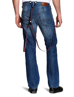 HILFIGER spodnie jeans z szelkami męskie 32/32 - 6795489362 - oficjalne  archiwum Allegro