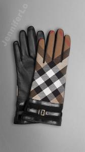 Skórzane rękawiczki BURBERRY w kratkę 100%ORYGINAL - 4974668781 - oficjalne  archiwum Allegro