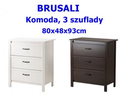 IKEA BRUSALI KOMODA 3 SZUFLADY 80x48x93 2 KOLORY - 5770243759 - oficjalne  archiwum Allegro