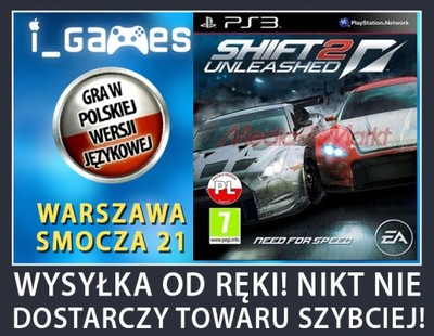 PS3 NEED FOR SPEED SHIFT 2 UNLEASED PL WARSZAWA