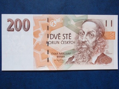 Czechy 200 KORUN 1998, seria G, stan UNC