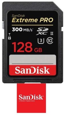 SanDisk SDHC Extreme PRO (XC) 128 GB 300MB/s Nowa