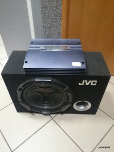 SUBWOOFER JVC DRVN + WZMACNIACZ JVC KS-AX4504