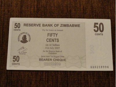 ZIMBABWE 50 CENTÓW