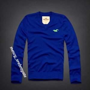 Hollister_____Pacific Coast_V-neck blue sweater_S