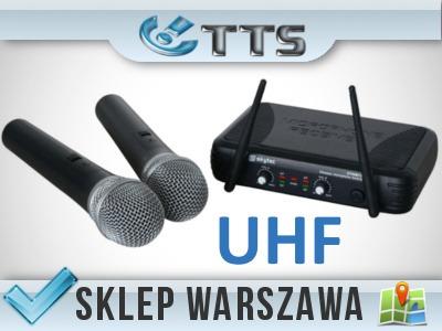 Zestaw PRO UHF: 2 mikrofony bezprzewodowe, W-wa,Gw