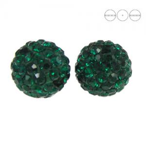 Koraliki Shamballa Discoball BEAD 10mm Emerald