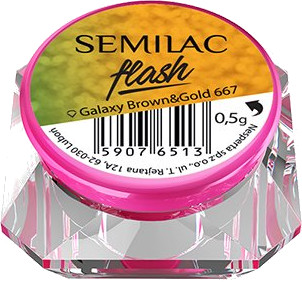 Semilac SemiFlash Galaxy Brown &amp; Gold 667