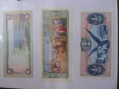zestaw 3 banknotów w stanie UNC