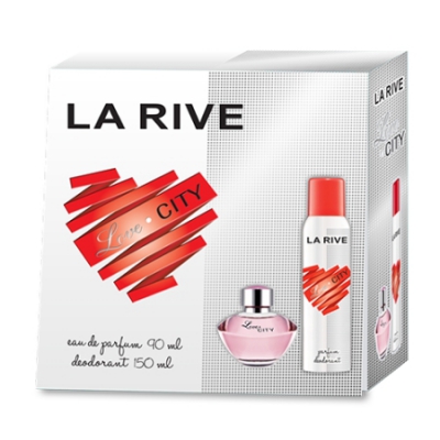 La Rive Love City - zestaw, edp 90ml, dezodorant