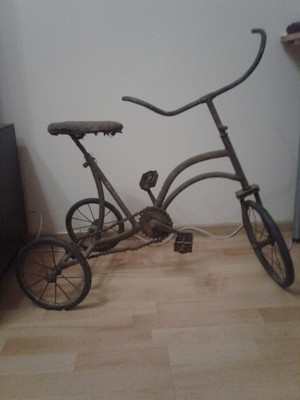 Stary zabytkowy rowerek dzieciecy antyk XlX wieku