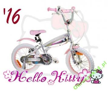 Rower 16&quot; Hello Kitty Shiny Srebrny