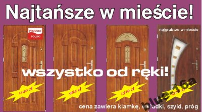 Drzwi zewnętrzne Polskie grube 55 mm stalowe UV