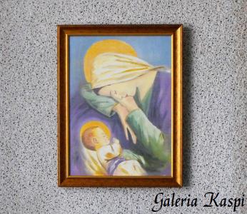 Matka Boska Nr 1 - Oprawiony obraz olejny R.Janus