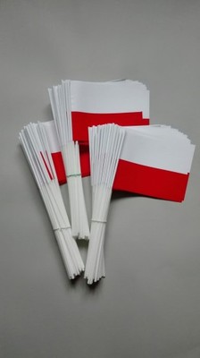 chorągiewki papierowe Polska komplet 150 sztuk