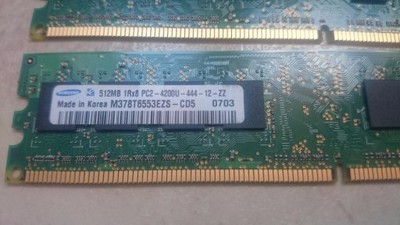 Pamięć DDR2 Samsung PC2-4200U 512MB x 100 sztuk