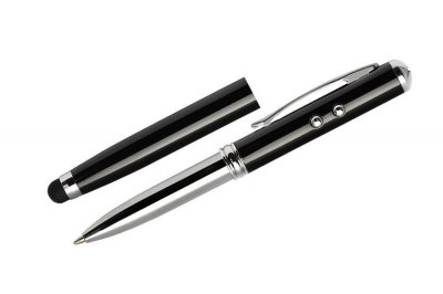Długopis touch, latarka, wskaźnik laser 4w1