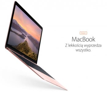 Macbook 12 model 2016 z HD515 Rose Gold PL DYST GW