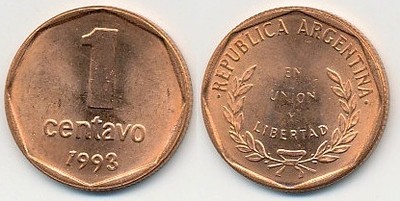 Argentyna 1 Centavo - 1993r (nr2) ... Monety