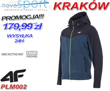 MĘSKI POLAR BLUZA 4F PLM002 GRANAT r.S WYS.24H