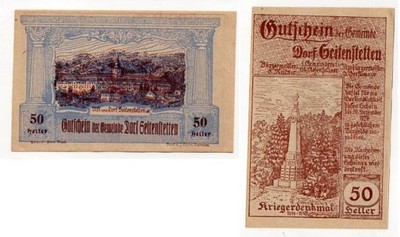 AUSTRIA / DORF GEITENSTETTEN 1920 50 HELLER