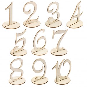 Drewniane numery stołów numerki na stoły cyfry - 6499436810 - oficjalne  archiwum Allegro