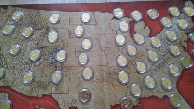 Kolekcja pozłacanych ćwierćdolarówek-USA Quarters