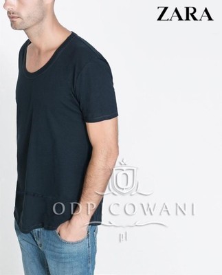 Koszulka T-Shirt Zara Man Deluxe Cotton Roz.S - 5098130001 - oficjalne  archiwum Allegro