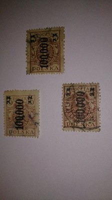 stare znaczki Poczta Polska demoninacja 100.000