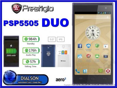 Smartfon PRESTIGIO PSP5505 DUO 4x1,3GHz KitKat 4.4