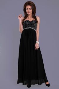 36(S) czarny sukienka maxi długa 8308-3