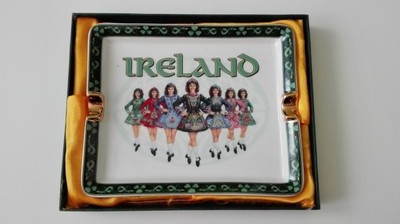 Popielniczka malowana Ireland kolekcjonerska