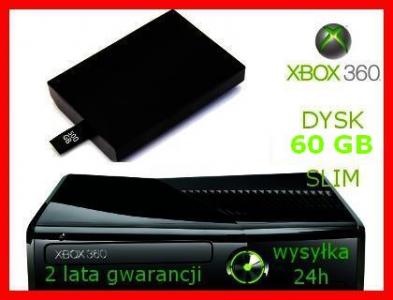 NOWY DYSK TWARDY 60 GB XBOX 360 SLIM E SZYBKA WYS