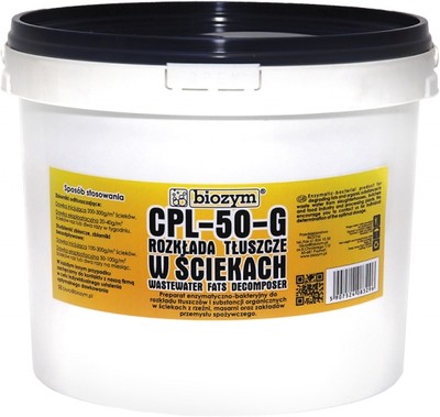 CPL-50-G, 5 kg rozkłada tłuszcze w ściekach