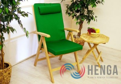 Poduszki zielone do foteli, krzeseł ogrodwych 4szt
