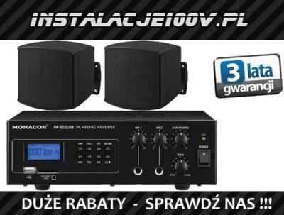 PA-802USB + EUL-26/SW Wzmacniacz USB MP3 głośniki