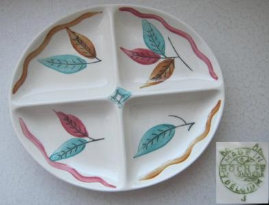 Ceramiczna patera dzielona na sałatki, dipy