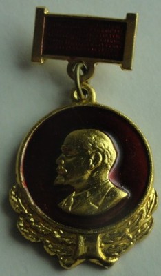 Odznaka - Włodzimierz Lenin - ZSRR, kolor złoty