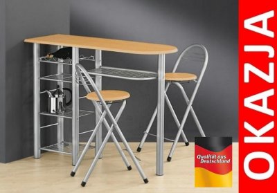Komplet Stół i 2 krzesła do małej kuchni jadalni - 6189464547 - oficjalne  archiwum Allegro