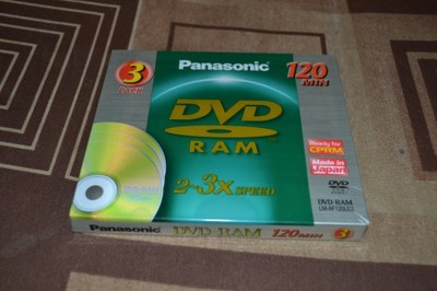 Panasonic DVD-RAM 4,7GB 3x - SLIM 3 sztuki CPRM