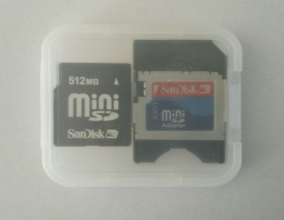 Karta pamięci MiniSD 512MB Sandisk + Adapter