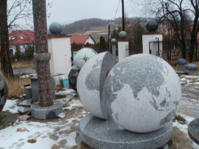 Granit fontanna kula globus świetlne obrót - 6116653674 - oficjalne