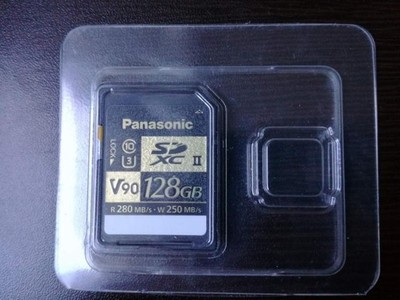 Panasonic złoto V90 SDXC 128GB 280MB/s, UHS-II U3/