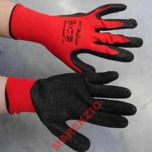 Rękawice robocze nylonowe czarno-czerwone 10