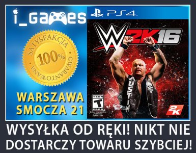 PS4 NOWA W 2K16 RESLING OD RĘKI WARSZAWA SMOCZA 21