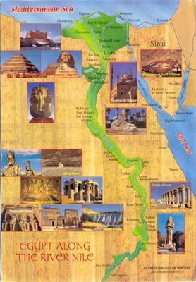 EGIPT - DOLINA NILU - MAPA + ZABYTKI - 2000