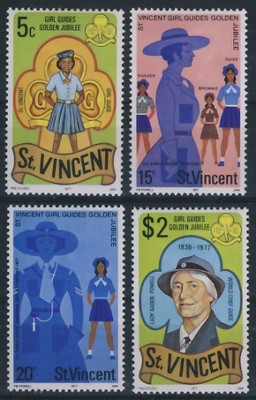 St Vincent   Girl  Guides  Golden jubilee 1977 r.