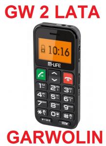 TELEFON GSM DLA SENIORA M-LIFE CZARNY ML0608 USB